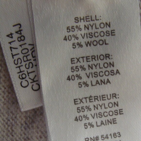 CK CALVIN KLEIN Long Sleeve COWL Neck WOOL Blend Sweater Sz LARGE - Picture 6 of 8